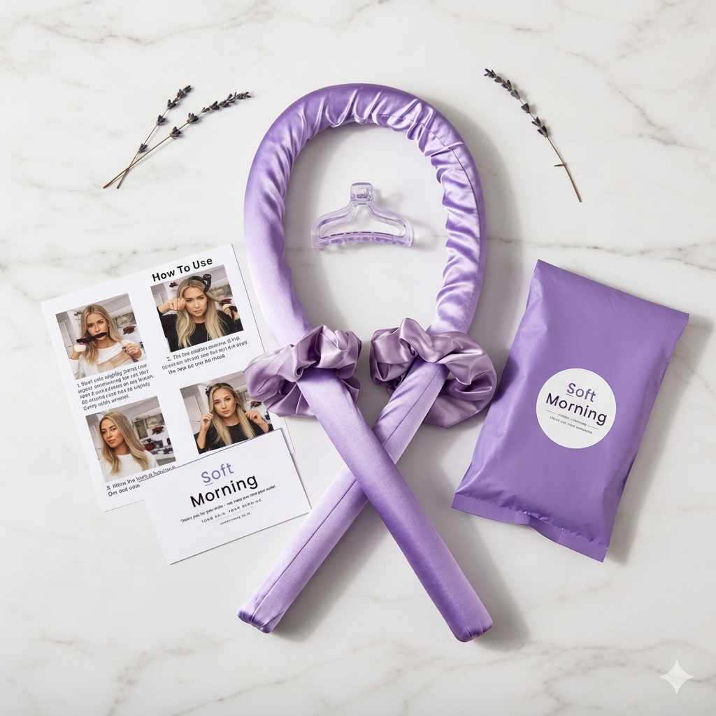 The SoftMorning™ Heatless Overnight Curl Kit