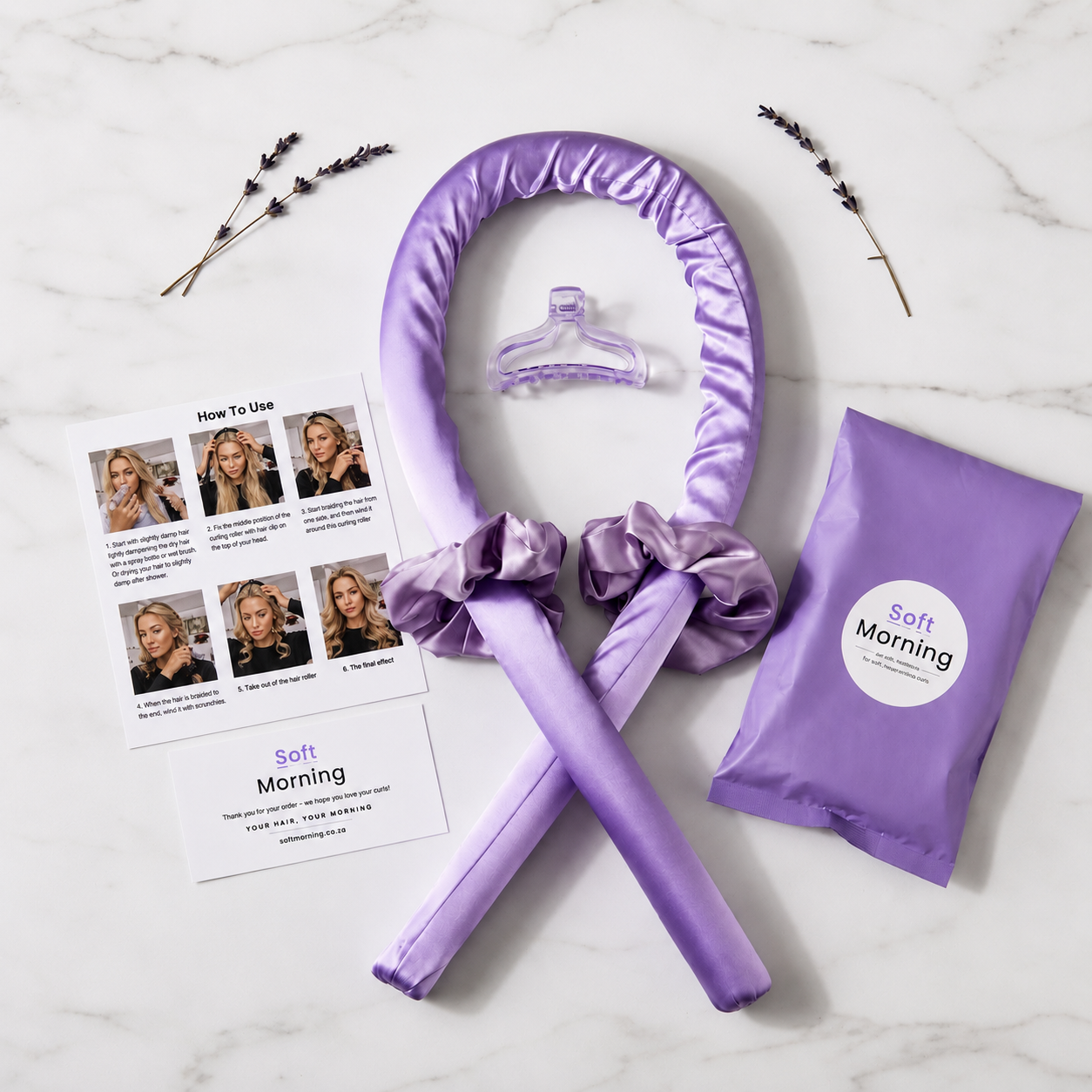 The SoftMorning™ Heatless Overnight Curl Kit