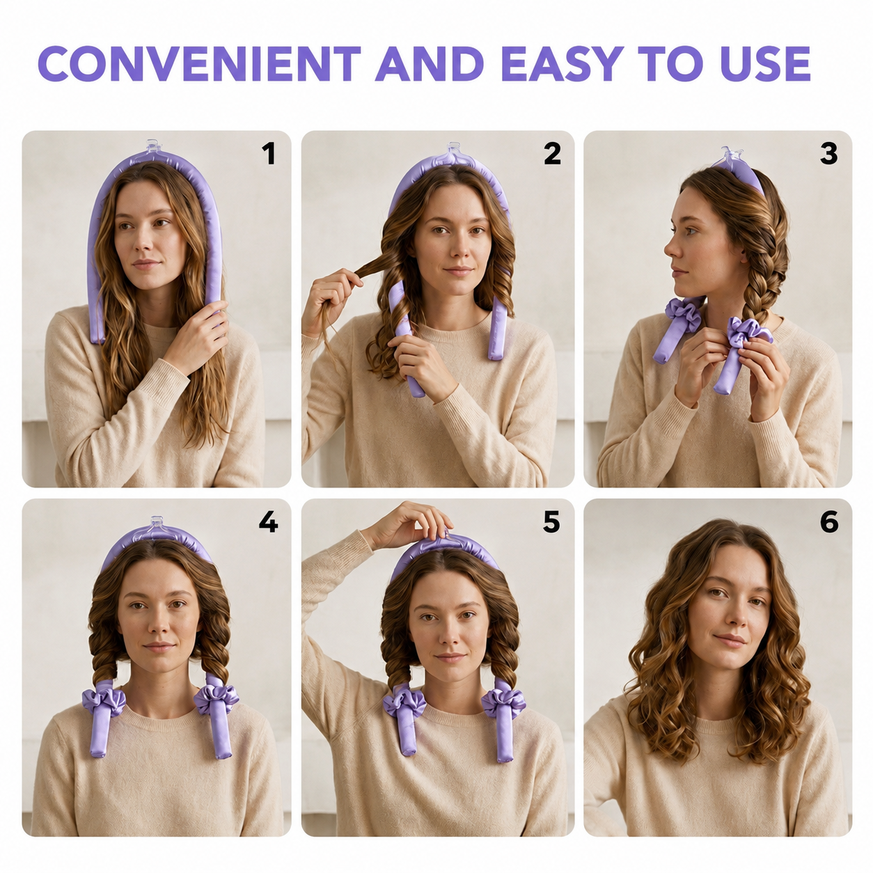 The SoftMorning™ Heatless Overnight Curl Kit