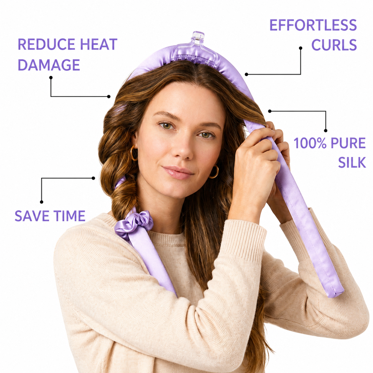 The SoftMorning™ Heatless Overnight Curl Kit